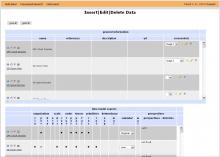 The lower part of the result table and the export function.